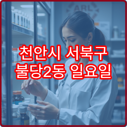 천안시 서북구 불당2동 일요일 영업 중인 약국 위치 정리