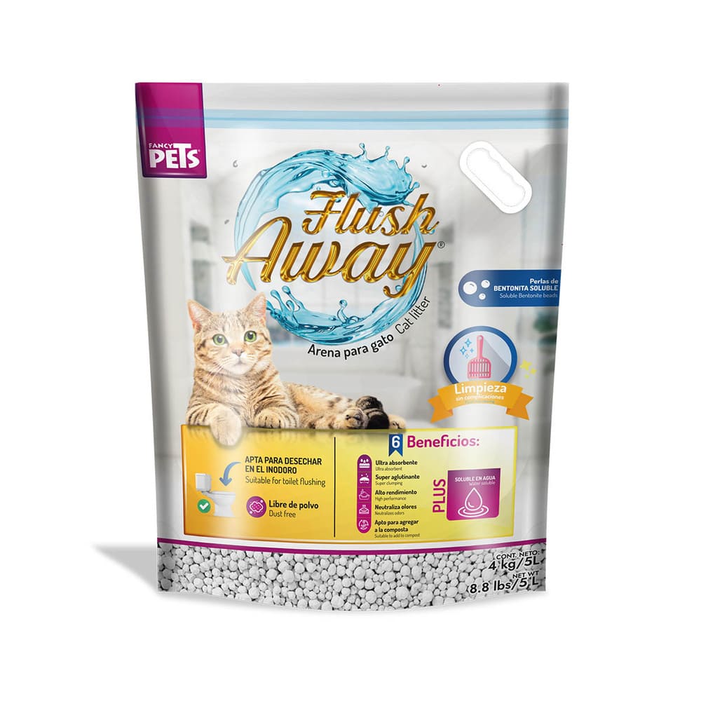Arena para gato Fancy Pets™ Flush Away, 4 kg