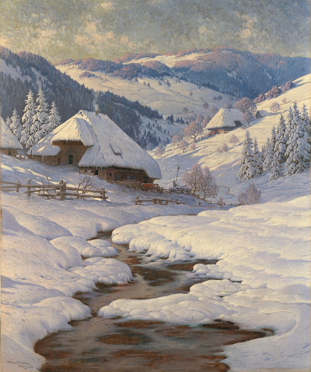 Black Forest Farmhouses in a Winter Landscape 1926
