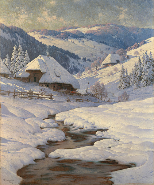 Black Forest Farmhouses in a Winter Landscape 1926
