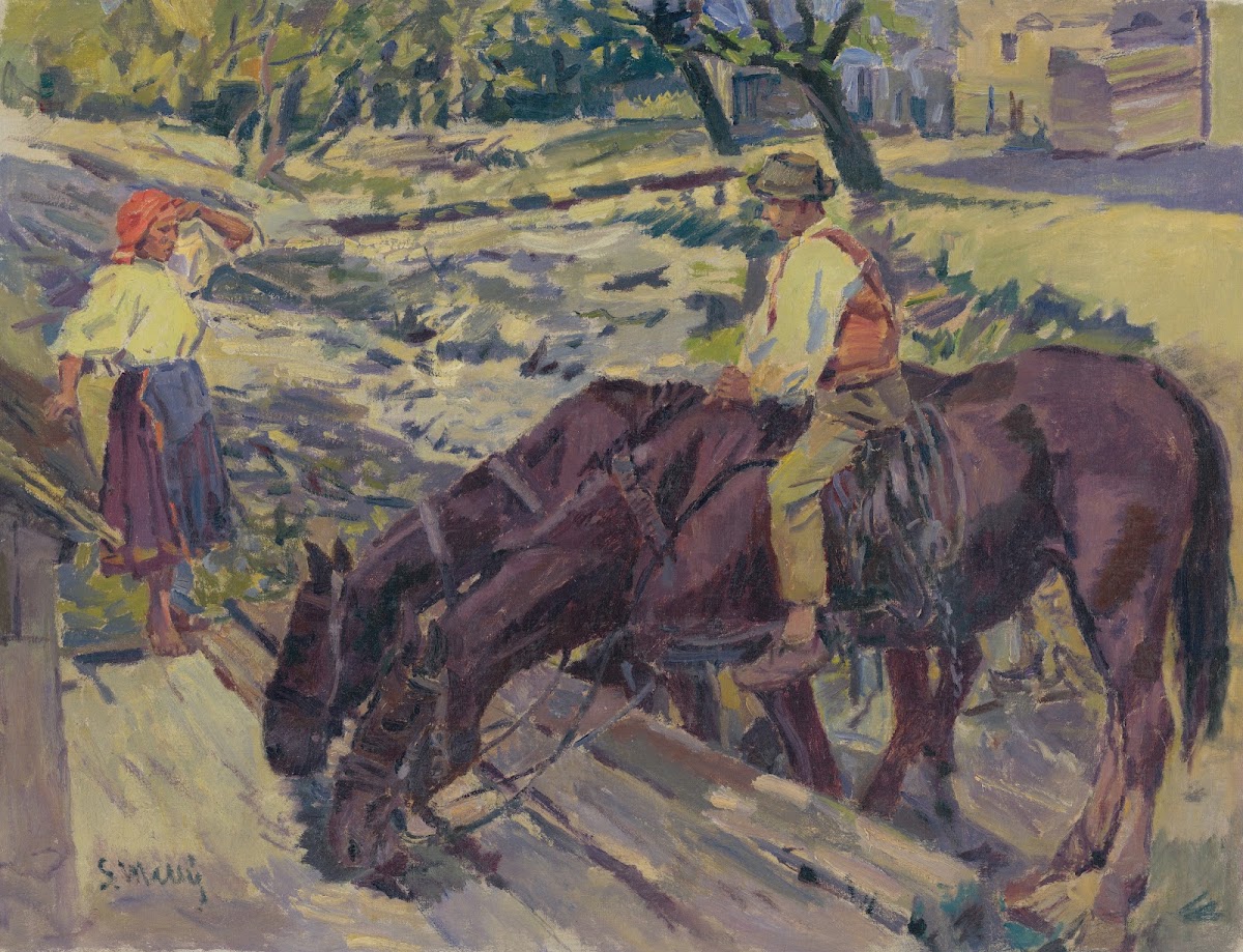 Watering Horses 1949