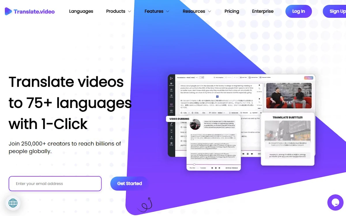 Captura de Translate.video