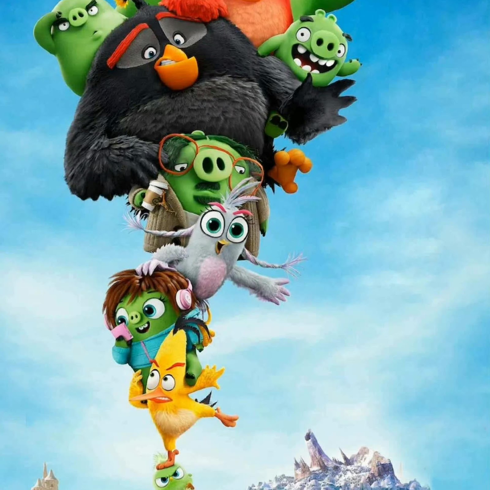 Download Angry Birds, Cartoon Characters, Beach Scene, Summer Vacation 2K iPhone