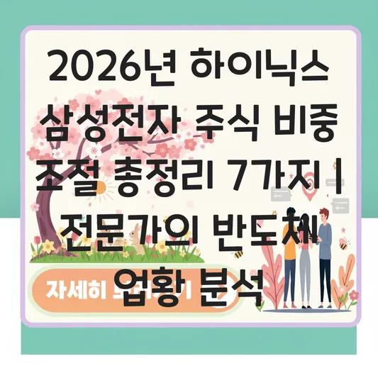 하이닉스 삼성전자 주식 비중 조절 및 반도체 업황 분석 대표 이미지