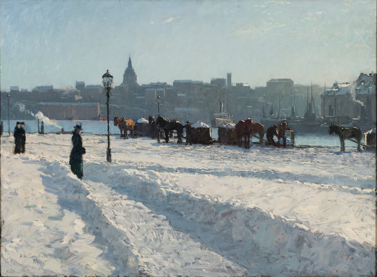Winter Scene from the Stockholm Waterfront 1899