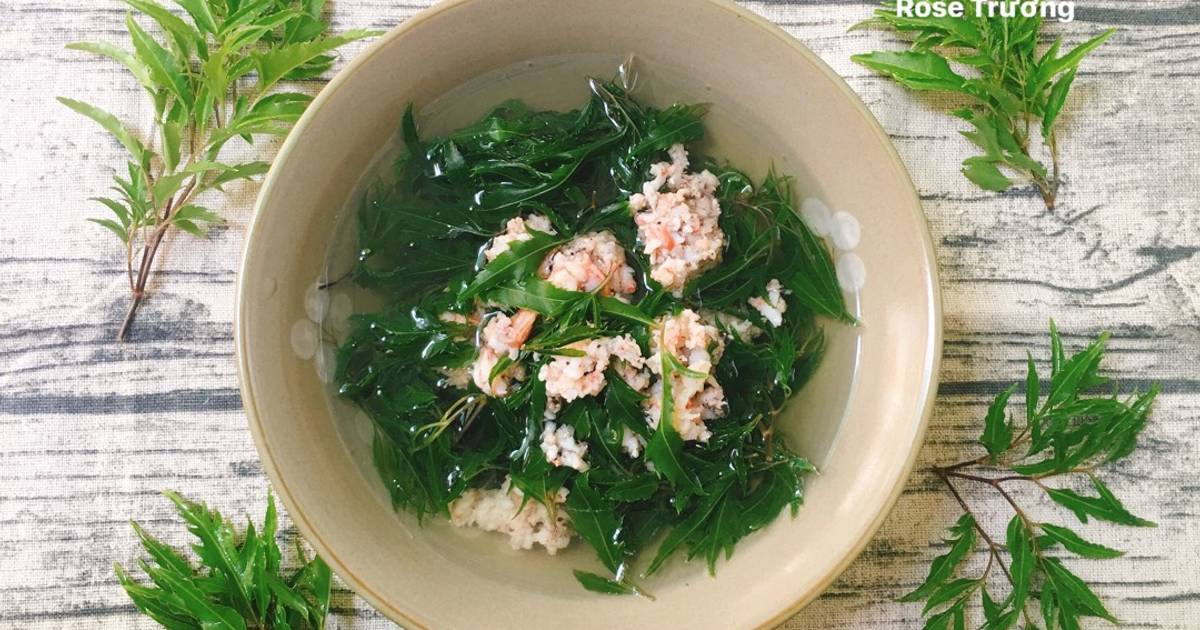 Canh Lá Đinh Lăng Nấu Tôm
