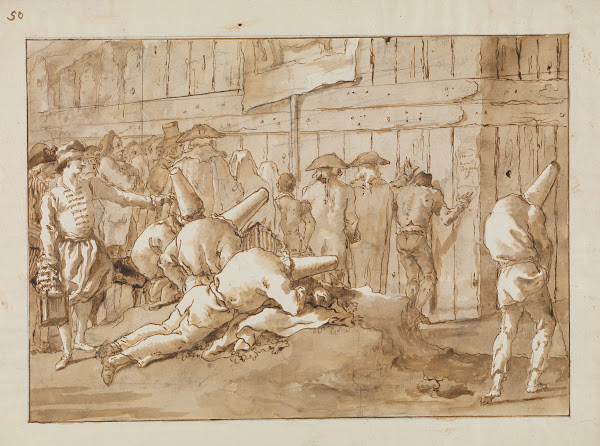 Punchinellos Outside a Circus late 18thearly 19th century