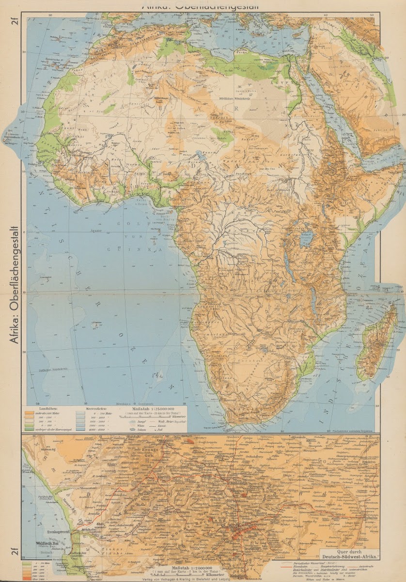 Afrika Oberflächengestalt 1940