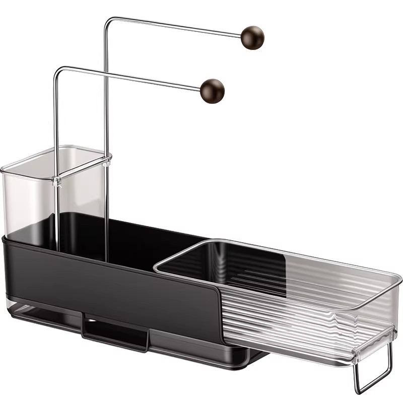 Stainless steel kitchen rack, extendable, for sink