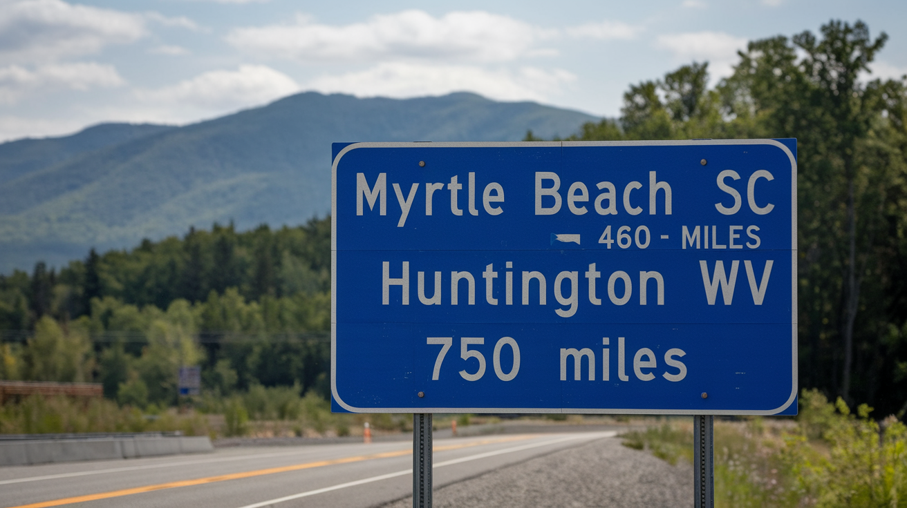 Distance and Travel Tips: Myrtle Beach to Huntington WV