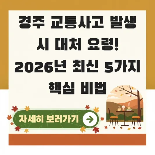 경주 교통사고 발생 시 대처 요령