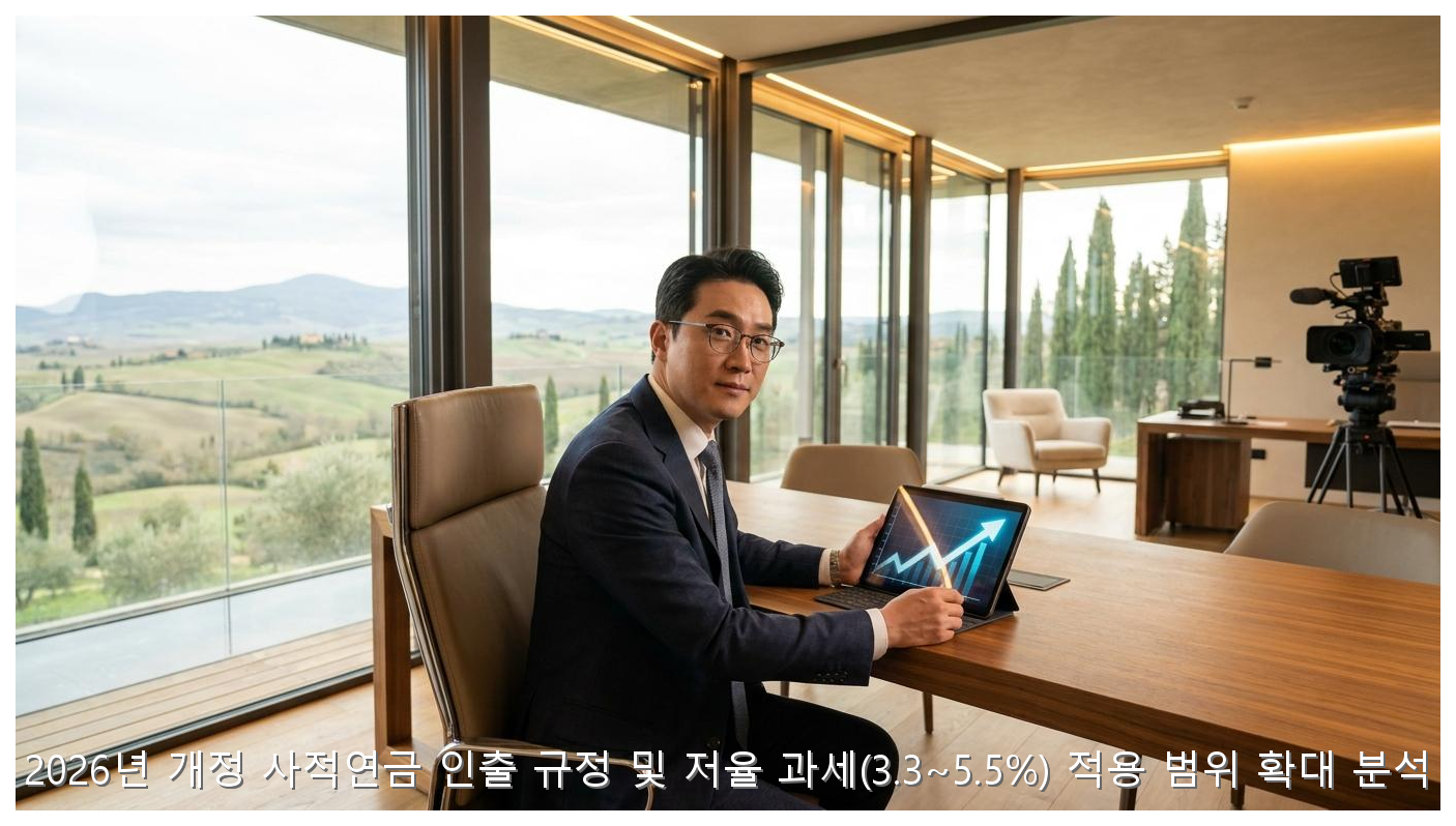2026년 개정 사적연금 인출 규정 및 저율 과세(3.3~5.5%) 적용 범위 확대 분석 핵심 안내 및 분석 인포그래픽 (2)