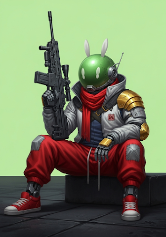 Green Helmet Mecha Sniper