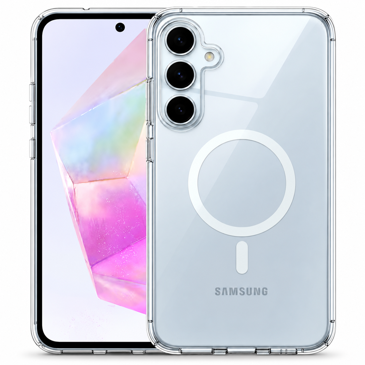 Samsung Galaxy A55 5G Hybrid Phone Case – Hard Back Cover with Soft TPU Sides - view 2