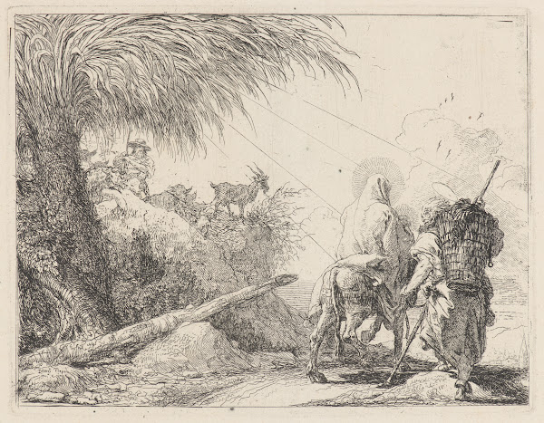 The Flight Holy Family at the Right Joseph Looking to the Left 17501753