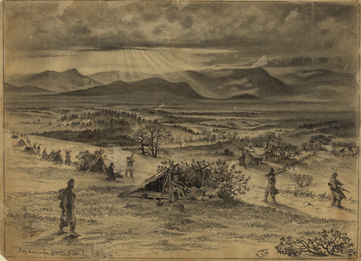 On the picket line near Freemans Ford Rappahannock River 1864