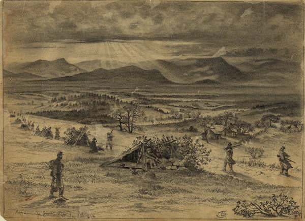 On the picket line near Freemans Ford Rappahannock River 1864