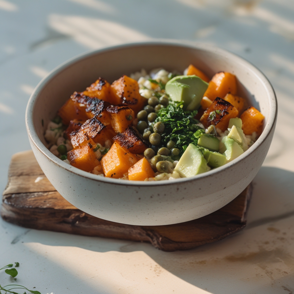 Smoky Salmon Sweet Potato Power Bowl