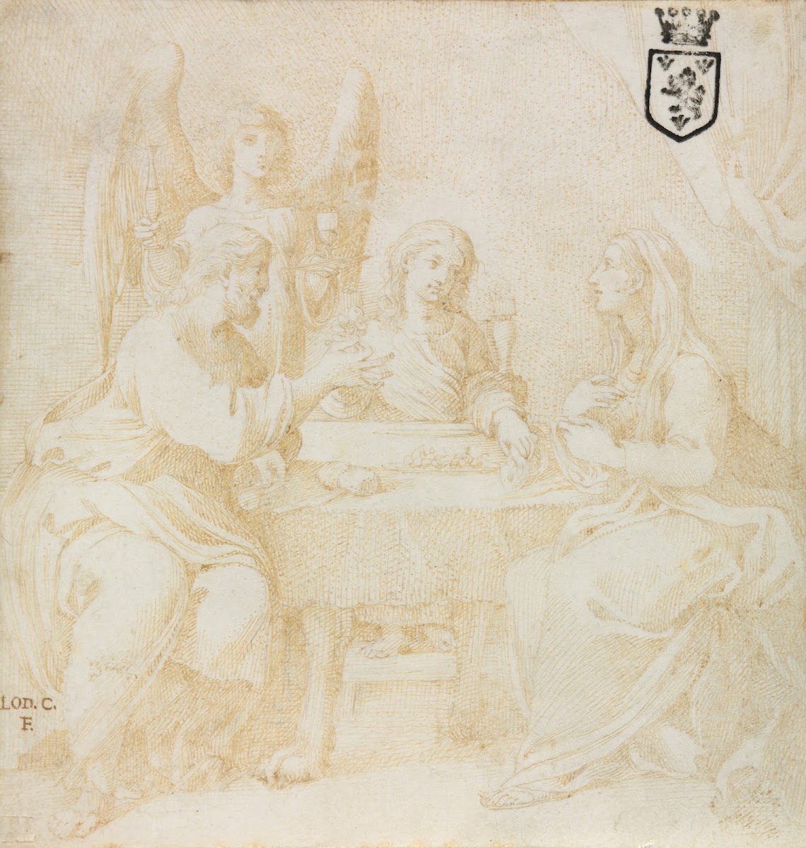 The Holy Family at Table Served by an Angel c 1608 1610