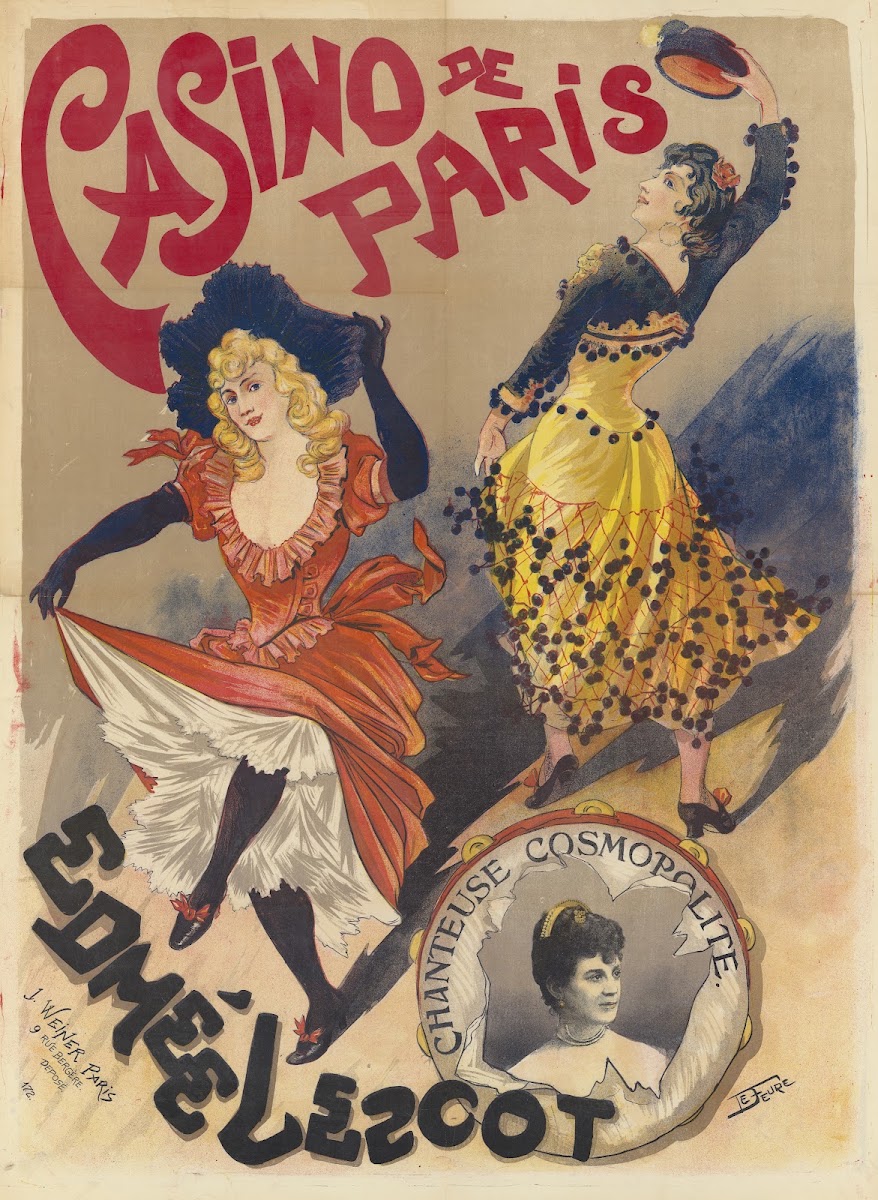 Casino de Paris Edmée Lescot chanteuse cosmopolite 1890