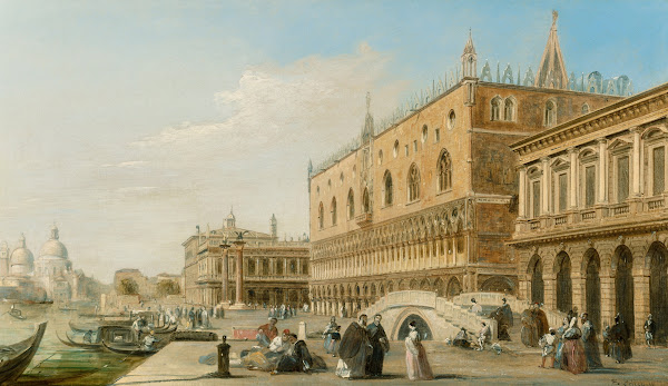 The Doges Palace the Piazzetta and the Biblioteca with Sta Maria della Salute be