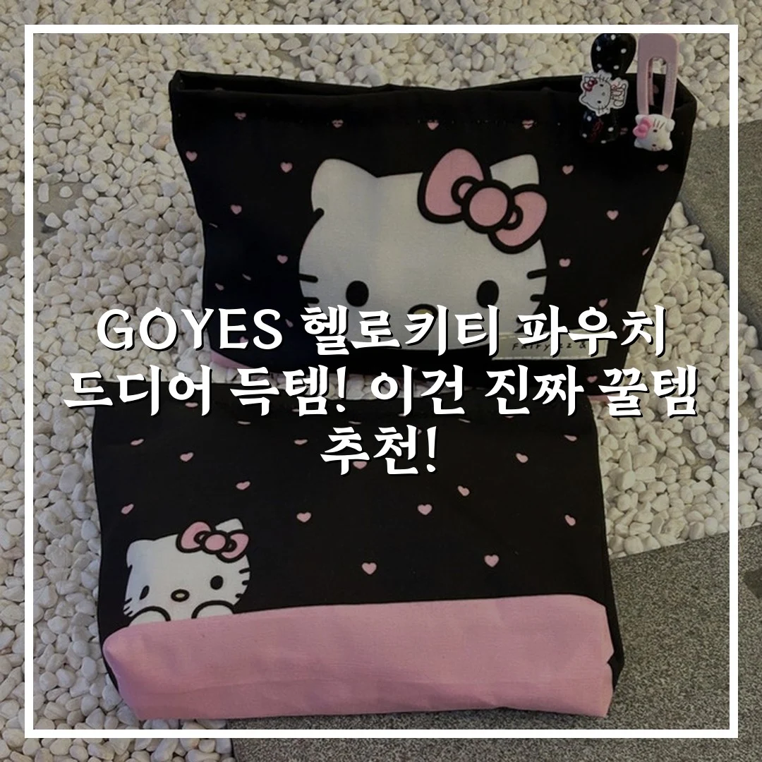 GOYES 헬로키티 파우치 드디어 득템! 이건 진짜 꿀템 추천!