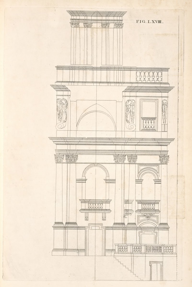 The geometrical elevation of the foregoing plan and second preparation to the se