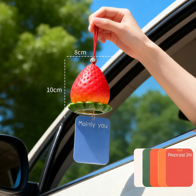 Car air freshener with strawberry scent