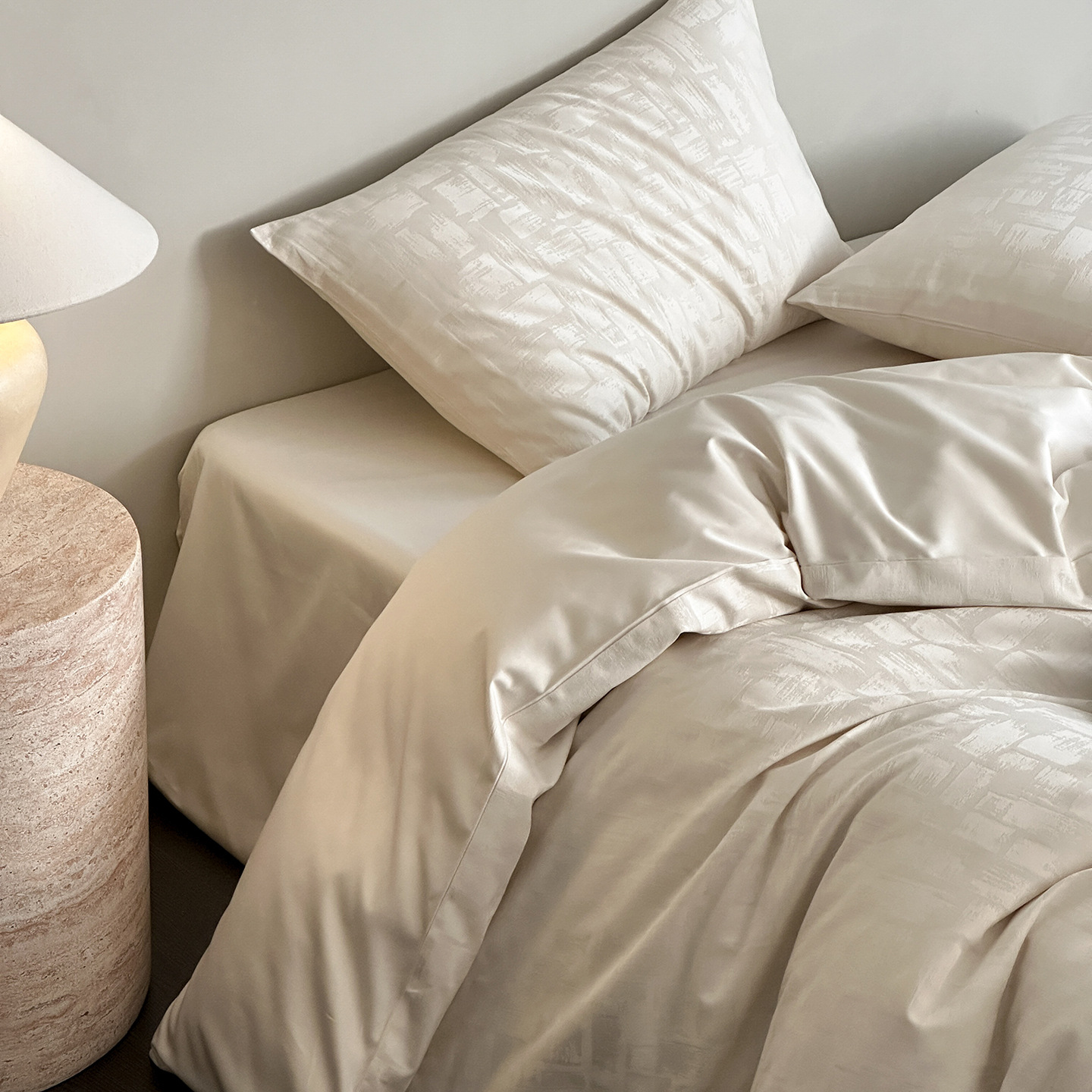 Cotton Bedding Set, 100S, Embossing