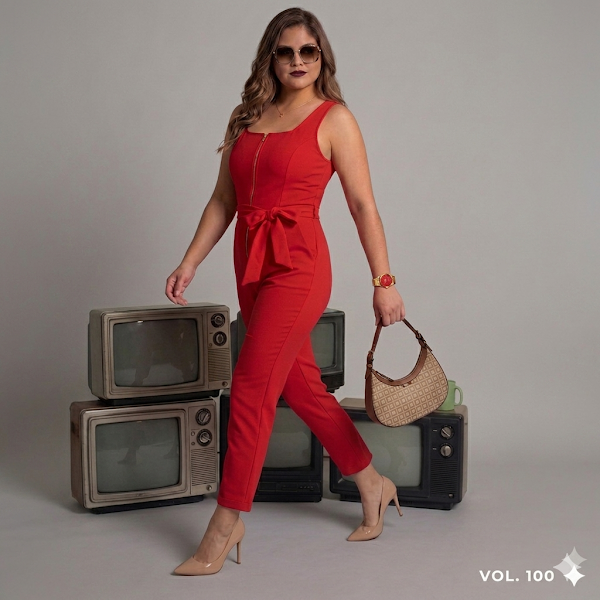 Jumpsuit rojo elegante