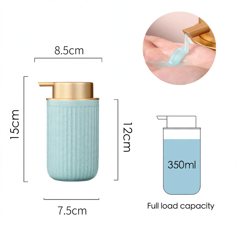 Ceramic soap dispenser with pump