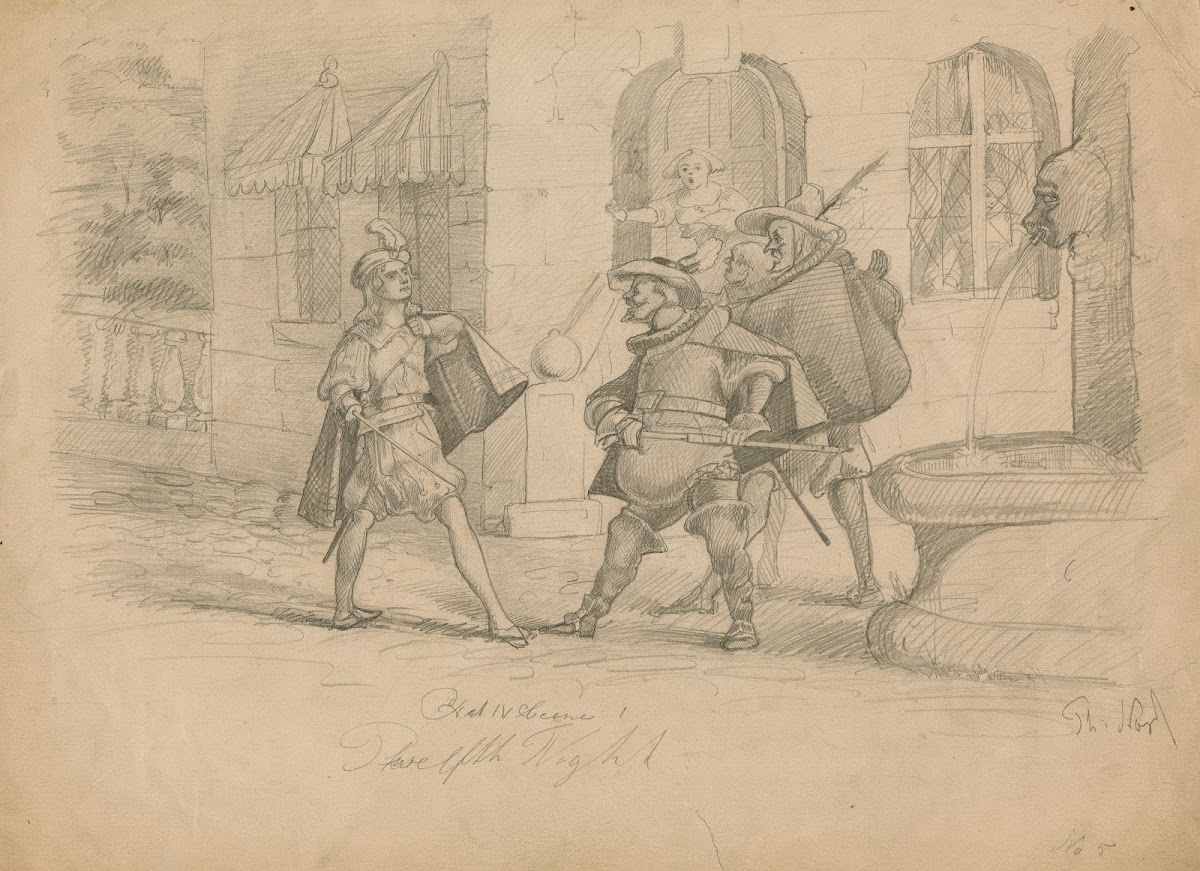 Drawing illustrating Twelfth night