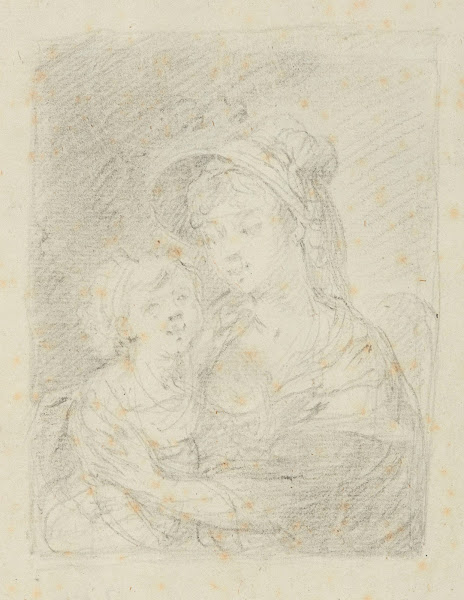 Study for a painting of Ewa Brzostowski nee Chreptowicz with daughter Izabella I