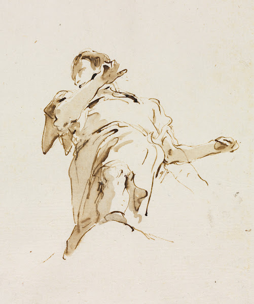 Male Figure Seen from Below c 1740s