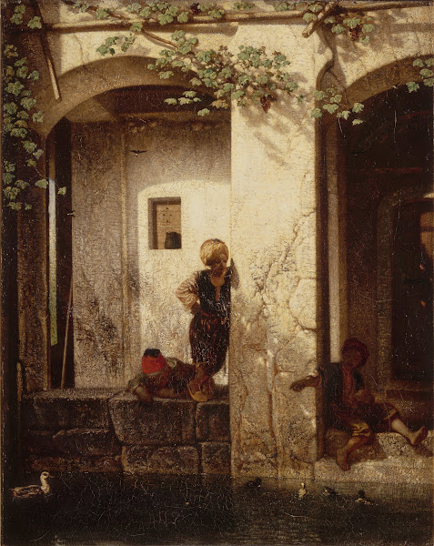 Enfants turcs auprès dune fontaine 1846