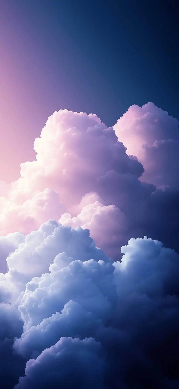 Soft Pastel Dreamy Clouds - Digital Art Full HD iPhone Wallpaper (1080x2341)