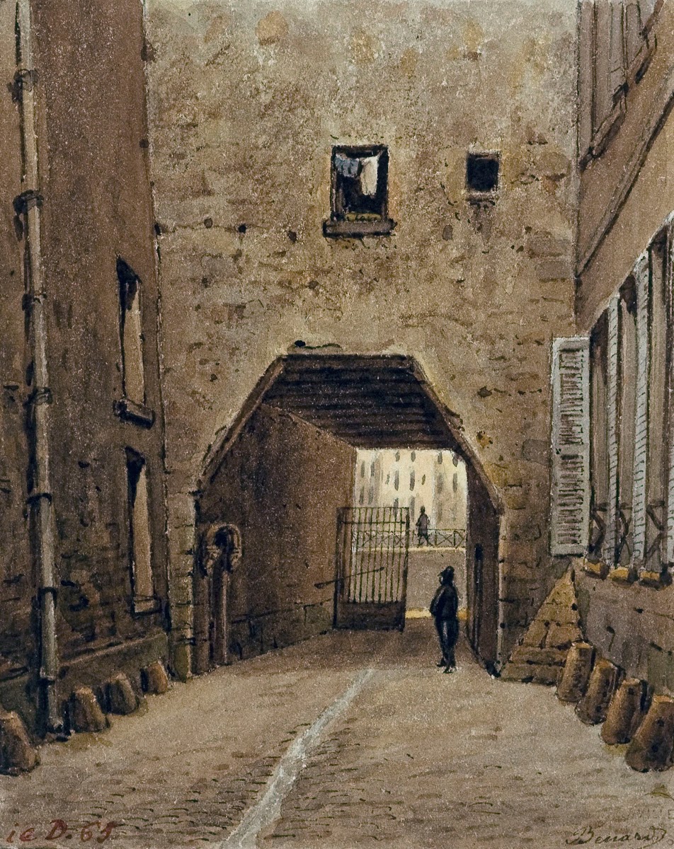 Rue des chantres entre le quai aux fleurs et la rue Chanoinesse 1837