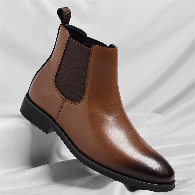Herren-Chelsea-Stiefel, gefüttert, englischer Stil