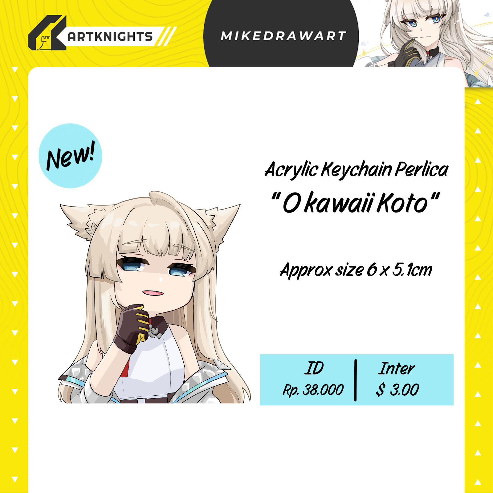 Acrylic Keychain Perlica  by MikeDrawArt