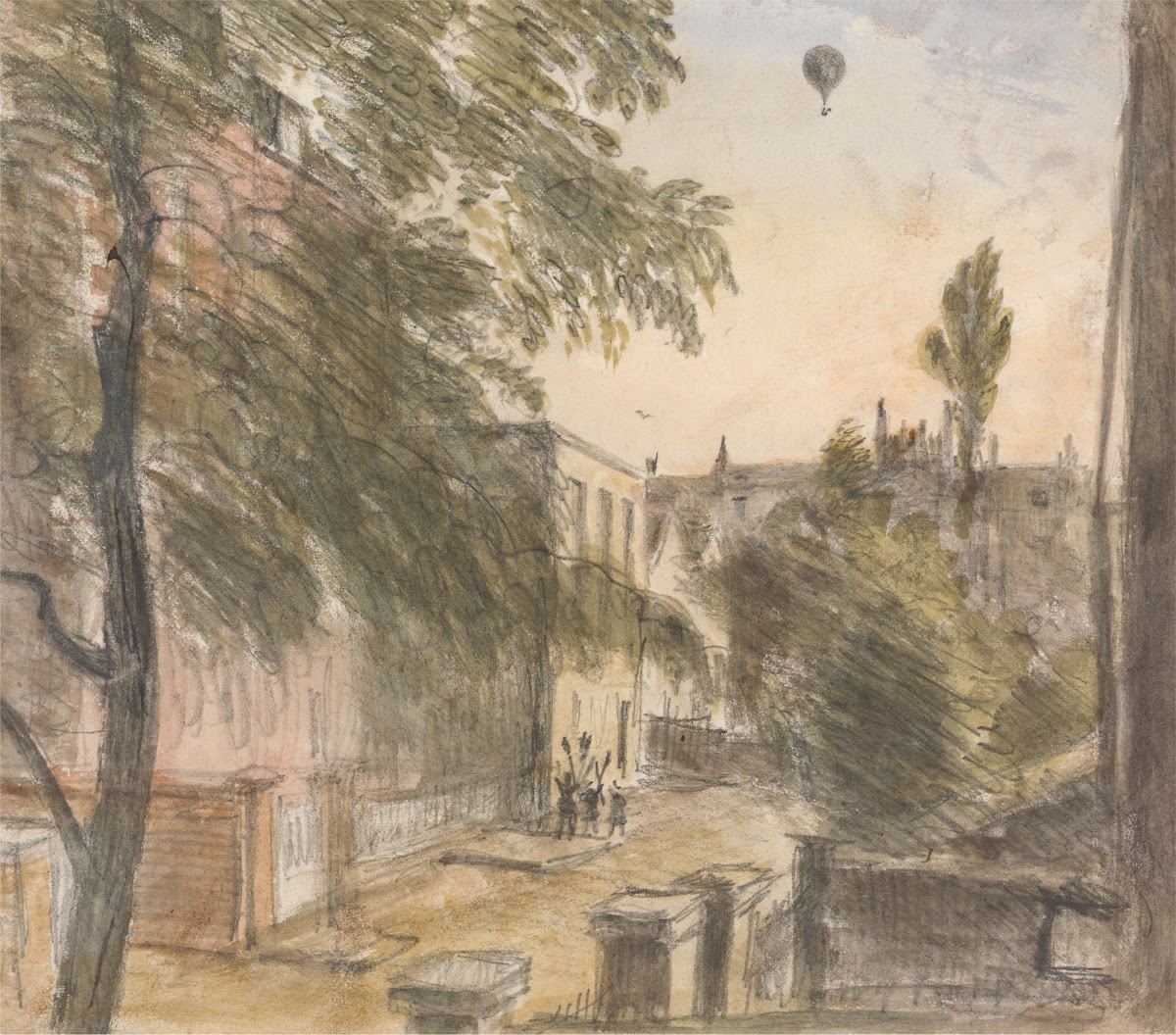 Balloon over Holland Street Kensington 22 July 1835 7 pm 1835