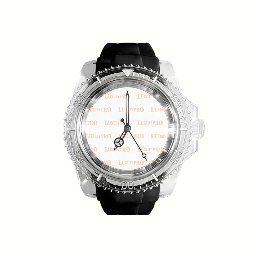 Transparent Silicone Black Watch