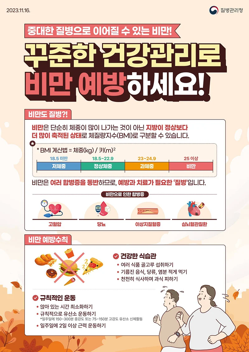 비만 예방 건강관리 카드