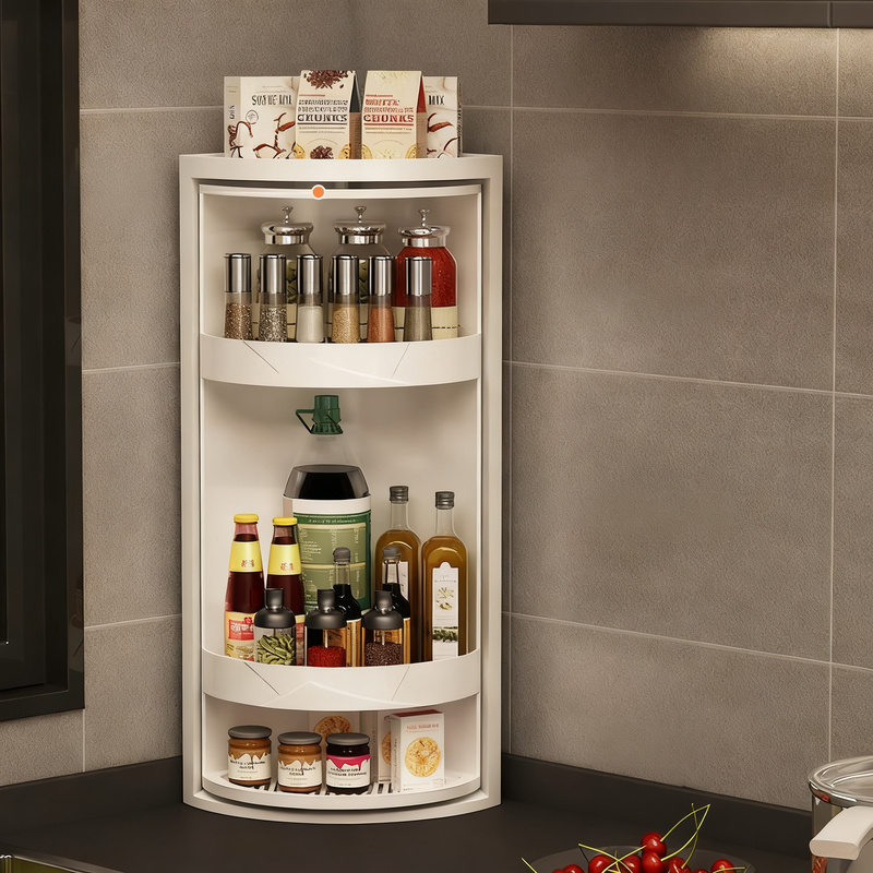 Rotating spice rack made of plastic