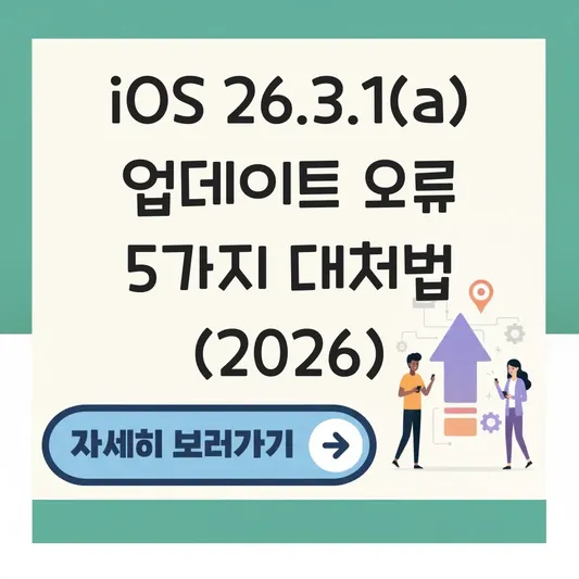 iOS 26.3.1(a) 업데이트 오류 대처법