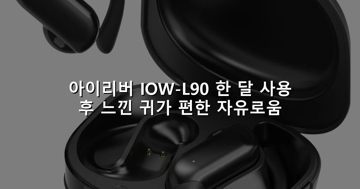 아이리버 IOW-L90 한 달 사용 후 느낀 귀가 편한 자유로움
