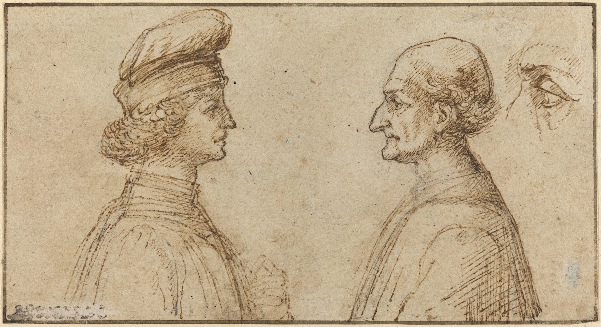 Bust Of Two Men Recto