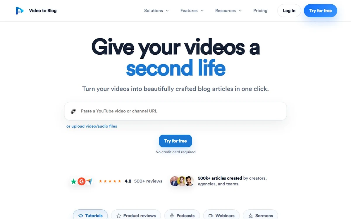 Captura de Video To Blog