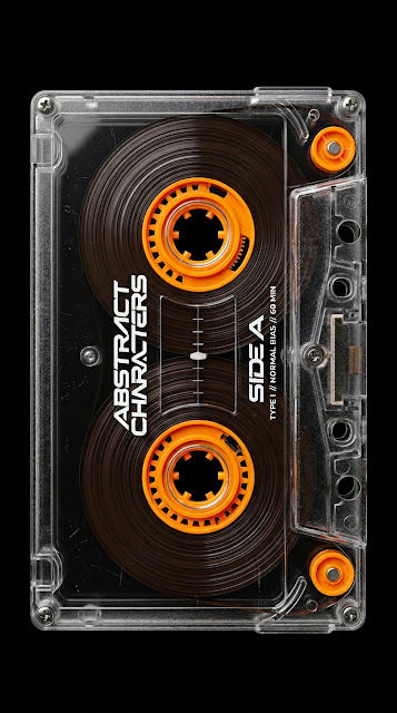 3D Render of a Vintage Transparent Orange Cassette Tape - Free mobile Wallpaper