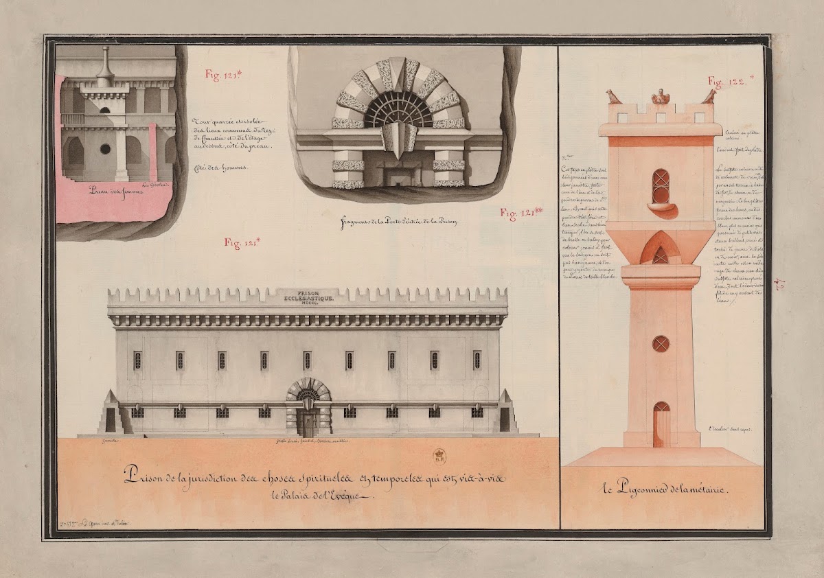 Prison de la juridiction des choses spiritueles et temporeles  Préau des femmes