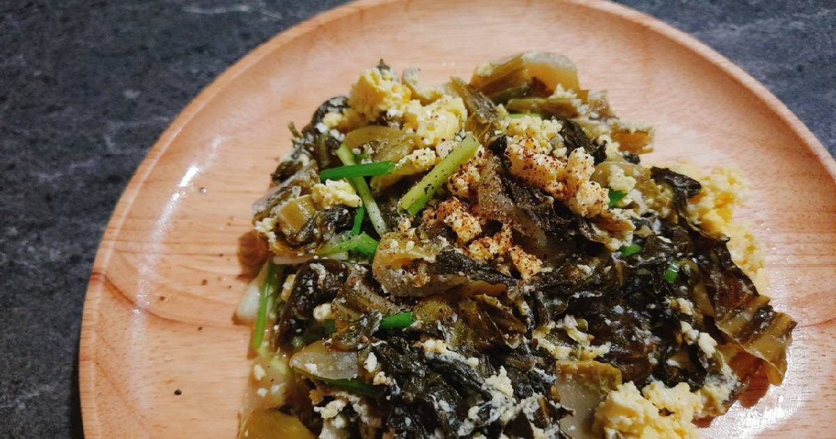 Cải chua xào trứng